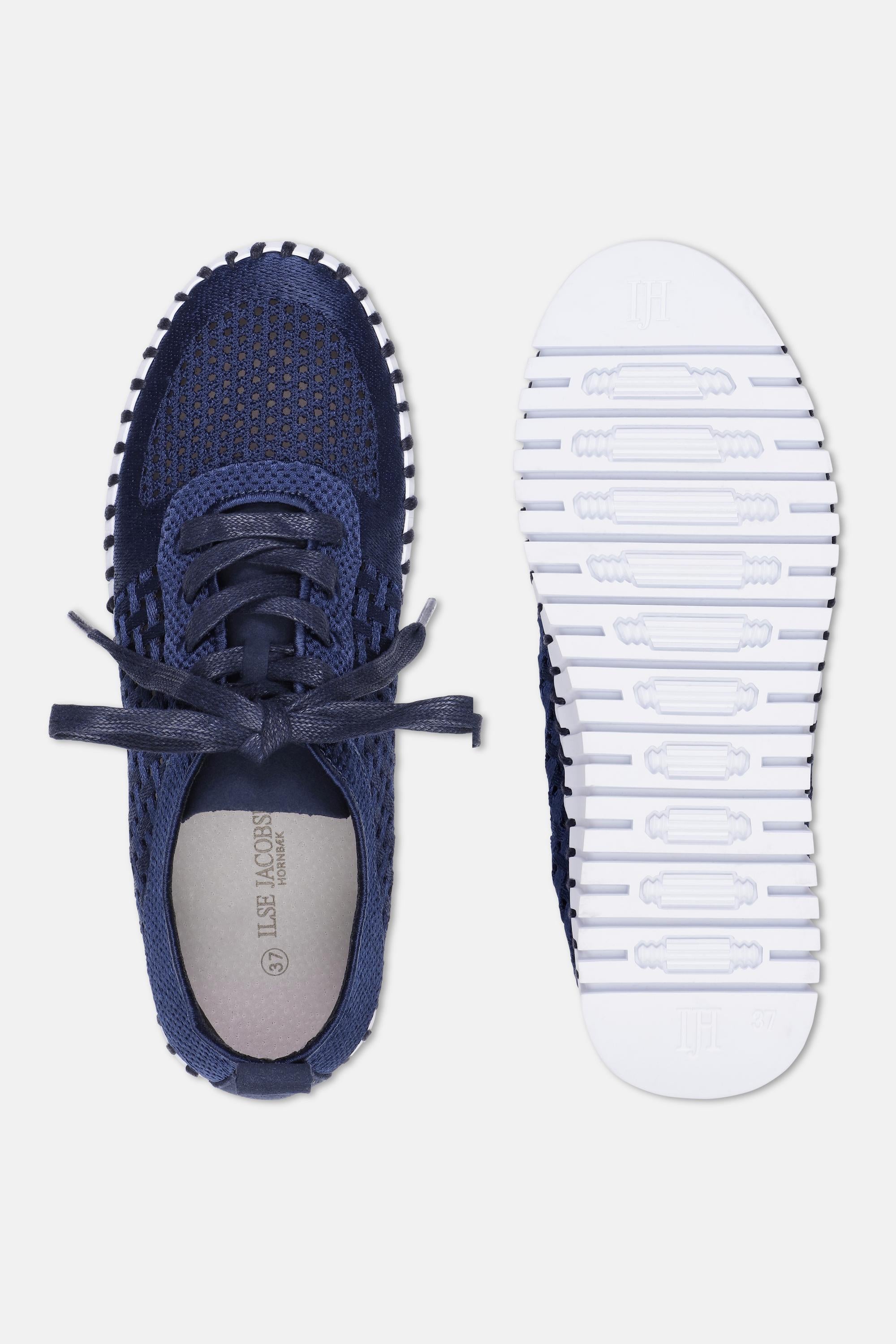 Tulip Sko Med Lisser - Dark Indigo White